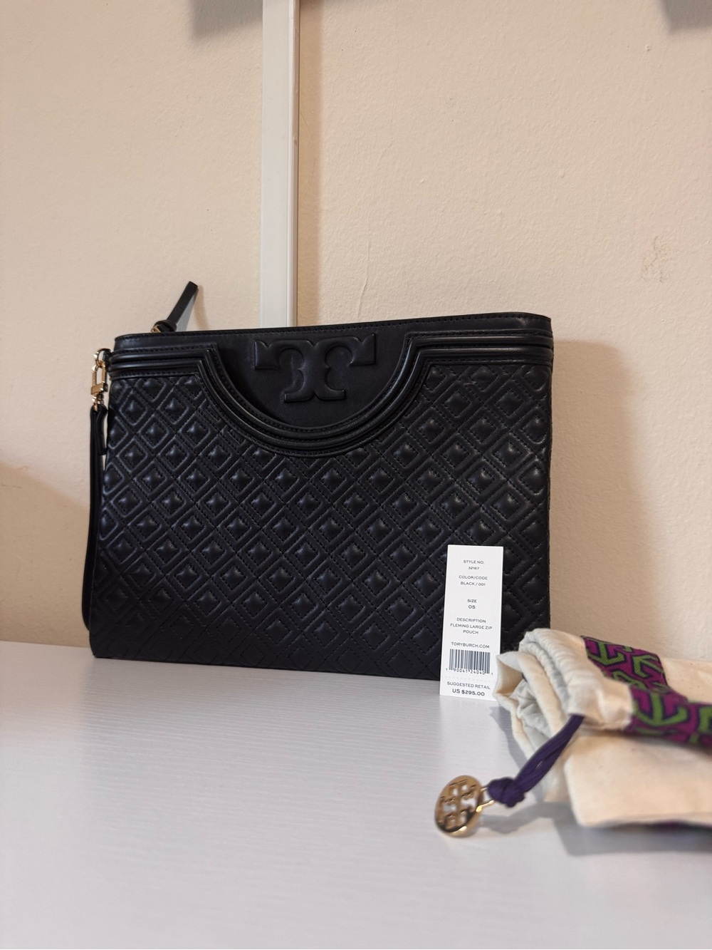 Tory Burch Fleming large Zip Pouch